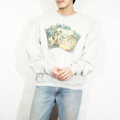 USA VINTAGE JERZEES ANIMAL PRINT DESIGN SWEAT SHIRT/アメリカ古着アニマルプリントデザインスウェット