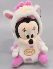 【中古】ぬいぐるみ ミニーマウス(丑) 干支ぬいぐるみバッジ2021 「ディズニー」 東京ディズニーリゾート限定