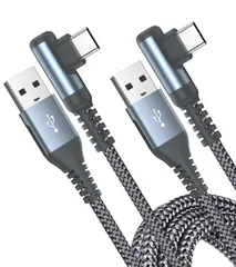 USB C ケーブル L字 【2M/2本セット】Sweguard タイプc ケーブル 急速充電 QuickCharge3.0対応 USB Type C ケーブル iPhone 16 /iPhone 15 充電ケーブル アイホン16 15iPad Pro、Sa