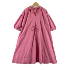 美品 AFTERNOON TEA WARDROBE アフタヌーンティー ワードローブ 無地 春夏 SS ワンピース ポリエステル ピンク レディース MR【古着】【中古】【送料無料】