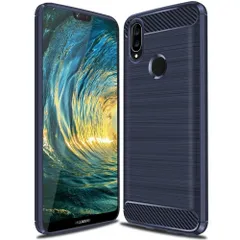 P20 Lite ケース  カーボン調 薄型 耐衝撃 ソフト ケース 【Color】 ネイビーのサムネイル