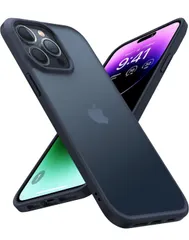 ★TORRAS iPhone 15 Pro 用 ケース 耐衝撃 半透明 黄変防止 米軍MIL規格 指紋防止 ストラップホール付き レンズ保護 6.1 インチ アイフォン 15 Pro用 ケース  Guardian Series ブラック