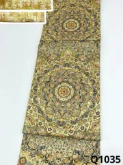 細密織 大華紋 袋帯 壱阡八百口織 唐草宝飾彩華文 正絹 Q1035