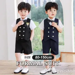 フォーマル 男の子 子供 スーツ ベビー服春夏 半袖 入園式 卒園式 受験 面接 紳士服 入学式 卒業式お宮参り結婚式 発表会 タキシード 子ども服