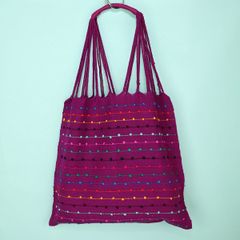 メキシコ製 ハンモックバッグ ハンドメイド つぶつぶ 047 トートバッグ