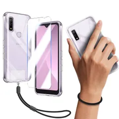 対応 Arrows We F-51B FCG01 A101FC ケース クリア ケース Arrows WeF-51B カバー TPU 保護ケース カバー背面 + ArrowsF-51B ガラスフィルム ArrowsWe F-51B フィルム 日本旭硝子製 フィ