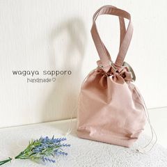 巾着バッグ　着物生地