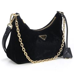 PRADA プラダ ベルベット ミニバッグ ReーEdition 1BC204 2C7Q F0002 ショルダーバッグ/ビスコース/キュプラ【中古】 レディースのサムネイル