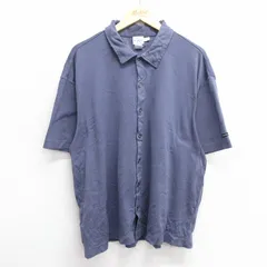 XL/古着 カルバンクライン ジーンズ 半袖 シャツ メンズ コットン 紺 ネイビー 25jun04 中古 トップス