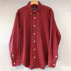 Ralph Lauren ラルフローレン タータンチェックシャツ ボタンダウン BDシャツ 赤 × 黒 × 黄 レッド ブラック イエロー キッズ ジュニア 140cm