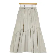 未使用品　ハウスオブロータス スカラ刺繍ギャザーフレアスカート シルクデシンボトムタックギャザースカート