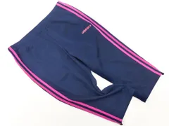 adidas アディダス クロップド トラック パンツ sizeM/紺ｘピンク ■◇ レディース