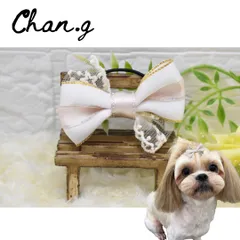 スターレースリボン／　犬　犬用リボン　リボン　バレッタ　ヘアアクセサリー　トリミング　　トップノット　ベビー　キッズ　Chan.g. チャンジー
