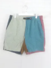 ◇ RODEO CROWNS ロデオクラウンズ コーデュロイ ショート パンツ サイズL グリーン系 キャメル系 マルチ メンズ P  【1302010001114】