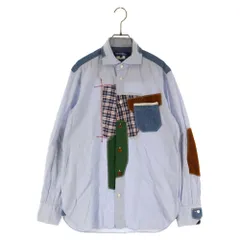 JUNYA WATANABE COMME des GARCONS (ジュンヤワタナベ コムデギャルソン) 03SS パッチワーク 長袖シャツ WI-B002 ブルーのサムネイル