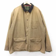 XL/古着 ジェイクルー J.CREW 長袖 カバーオール メンズ 90s ダック地 襟コーデュロイ 大きいサイズ ロング丈 コットン 茶他 ブラウン 内側のサムネイル