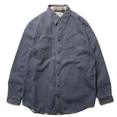 90's 00's L.L.Bean LLビーン ネルライナー コットン ダックシャツ (L) 紺灰系 90年代 00年代 旧タグ オールド Y2K ハリケーンクロスシャツ アメリカ古着 USED  ビンテージ ヴィンテージ