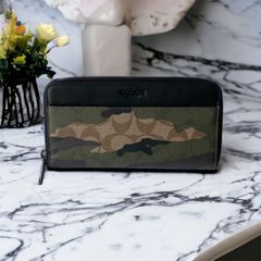 COACH 長財布 シグネチャー カモフラージュ プリント 87189 迷彩