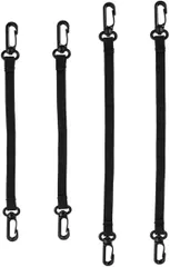 CARRY ALL BEFORE ONE ストラップループ 業務用 作業用 ナスカン仕様 4個セット テープループ バッグ取り付けベルト 手提げ ショートストラップ ポーチ スマホ(ブラック(樹脂フック),  26cmx2個＋32cmx2個)