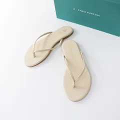 美品 ファビオルスコーニ FABIO RUSCONI VULCANO トングサンダル 38/エクリュ ライトべージュ フラット 24.5-25cm【2400014255652】