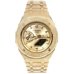 G-SHOCK GA2100gb GARISH フロステッドゴールド メタルカスタム カシオーク CASIOAK ゴールドダイアル ステンレス製