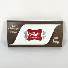 70s Miller Advertising Sign　ミラー　70年代　看板　木目調　ヴィンテージ　アンティーク　アメトイ