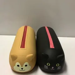 リヒトラブ【SMART FIT PuniLabo】 寝ころびペンケース　シバイヌ・クロネコ 合計2点セットのサムネイル