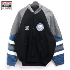 90s vintage ホッケー アームレザー ウール スタジャン メンズ XLサイズ相当 ビッグサイズ オーバーサイズ