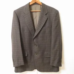 #wxc バーバリー BURBERRY シングルジャケット グレー 緑系 紺 S2B チェック メンズ [942108]
