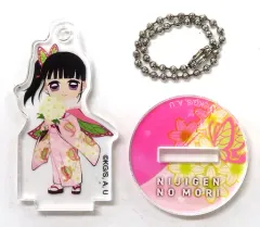 【中古】キーホルダー 栗花落カナヲ 「鬼滅の刃×ニジゲンノモリ スタンド付きアクリルキーホルダー【2023年】」