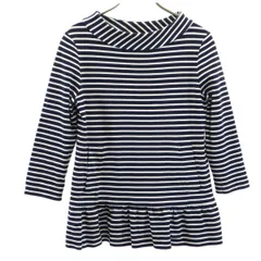 Kate Spade ケイトスペード ボーダー柄 長袖 カットソー S ネイビー レディース 古着