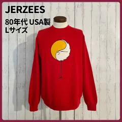 JERZEES ジャージーズ スウェット 80年代 ヴィンテージ USA製 ラグランスリーブ グラフィックプリント Lサイズ 80'S MADE IN USA SWEAT SHIRT GRAPHICAL PRINTING SIZE L  [SJ0034]