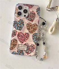 iphoneケース ヒョウ柄 iPhone16proケース ストラップ付き スマホケース ハードケース iphone15proケース iphone14ケース iPhone13ケース