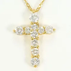 K18YG　ネックレス　necklace　ダイヤ　1.00　カード鑑別書　総重量約2.5g　約40cm