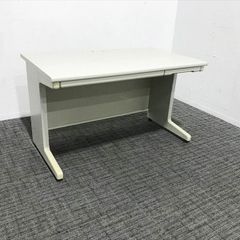 平デスク LAタイプ 引出し付 オフィスデスク プラス グレー