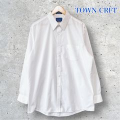 90s　TOWN CRFT タウンクラフト　白　ホワイト　シャツ　JCPENNY