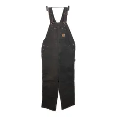USA製 Carhartt ダブルニー ダック地 ブラック オーバーオール メキシコ製 carharttカーハート ダック地 ダブルニー オーバーオール