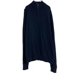 J.CREW カシミア混 ニット セーター XL ネイビー ジェイクルー ハーフジップ ビッグサイズ 古着卸 アメリカ仕入 a611-6519のサムネイル