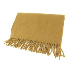 ランバン マフラー 無地 ロゴ刺繍  ブランド メンズ レディース キャメル LANVIN 【中古】のサムネイル