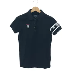 PEARLY GATES パーリーゲイツ ゴルフウエア ロゴ 半袖ポロシャツ サイズ:0  ブラック  レディース 　240002231102