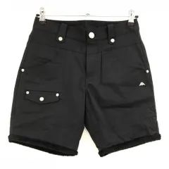 ★値下げ★【新品】カッパ ショートパンツ 黒 チェック織生地 裾ボア レディース 7 ゴルフウェア Kappa