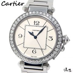 【ダイヤべゼル】カルティエ パシャ 42 自動巻 極美品 メンズ SS Cartier 時計 腕時計 中古【送料無料】