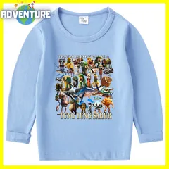 Tung Tung Tung Sahur トゥントゥントゥンサフール 長袖 ロンT カットソー 110 120 130 140 150 キッズ黒ブラック 青ブルー 白ホワイト グレー水色トップス服 Tシャツ イタリアンブレインロット 子供 tsrb11 FR