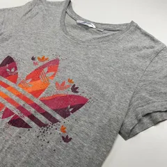 【美品】アディダスオリジナルス 半袖Tシャツ グレー レディースL相当