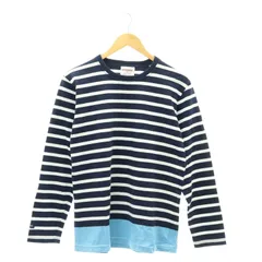 ソフネット SOPHNET. × BARBARIAN PANEL BORDER LONG CUT & SEWN カットソー 長袖 プルオーバー ボーダー S 紺 ネイビー 白 ホワイト ■AD /SY ■OSのサムネイル