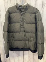 THE NORTH FACE ノースフェイス カーキ NF0A37LS ハーフスナップ 前身頃汚れ ダウンジャケット
