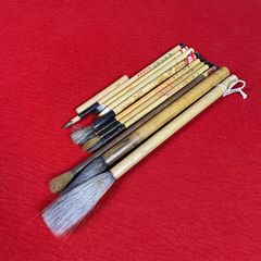 me024 上海工芸 中国筆 10本セット 書道 上海工藝 火炬牌