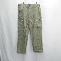 ◇ ⊇ DENIZEN 無地 カーゴパンツ サイズW32 ダークグリーン系 メンズ E  【1505220000179】