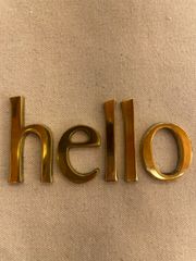 45mm LETTER GOLD　アルファベット　文字　小文字　HELLO