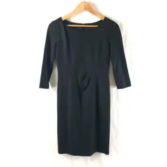 クードシャンス COUP DE CHANCE ワンピース 長袖 スリット 裏地付き 日本製 黒 36サイズ 951127